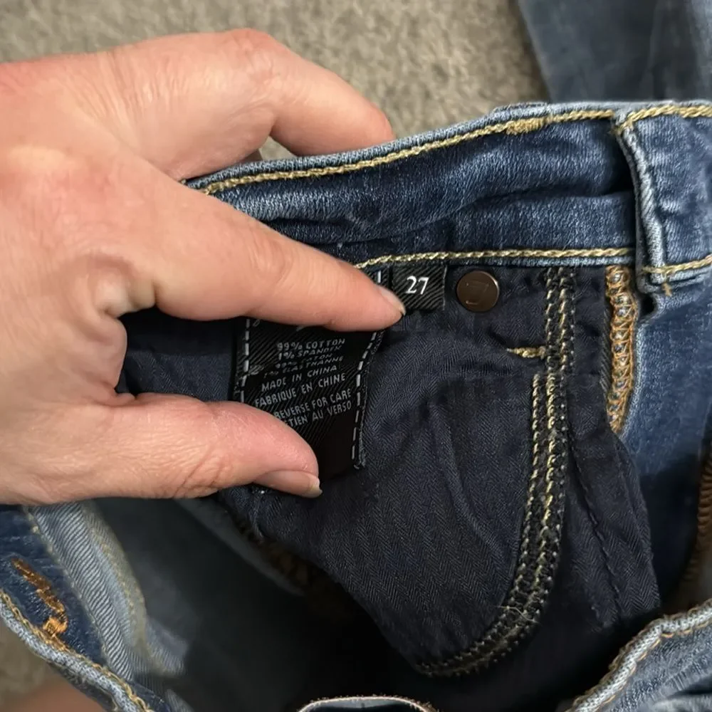 7 For All Man Kind Aubrey B(Air) Skinny Jeans Size 27 Medium Wash